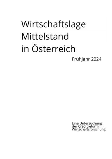 Vorschau Bild von Creditreform KMU-Analyse Österreich, Frühjahr 2024