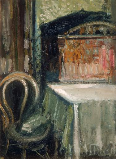 Vorschau Bild von Richard Gerstl (1886–1908), Interieur mit
Thonetstuhl (Zimmer), Herbst 1908, Öl auf Karton, 49,8 x 35 cm,
Leopold Museum, Wien – Schenkung E. & H. H.