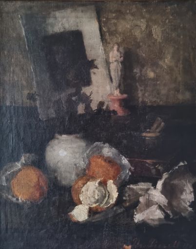 Vorschau Bild von Broncia Koller-Pinell (1863–1934), Stillleben mit
Orangen, Blumenvase und Statuette, 1890, Öl auf Leinwand, 40 x 50,8
cm, Leopold Museum, Wien – Schenkung E. & H. H.