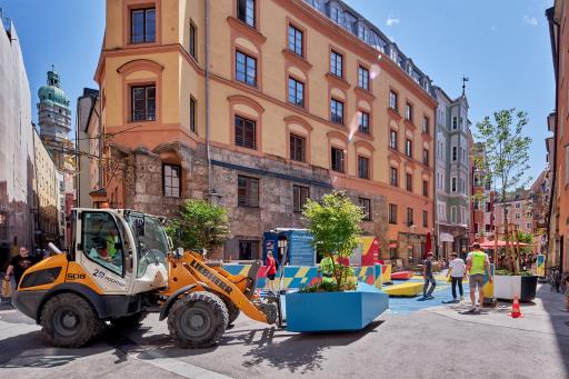 Vorschau Bild von Nach der Installation in der Kiebachgasse sollen
die Module an verschiedenen Orten in der Region Innsbruck
aufgestellt werden.