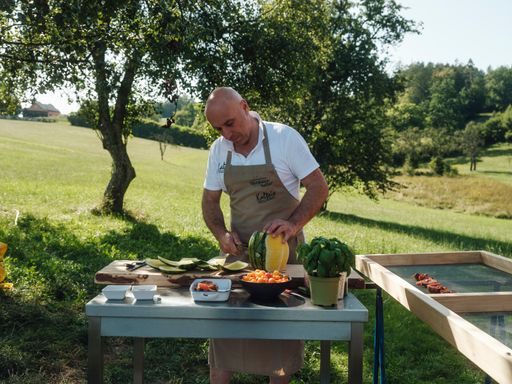 Vorschau Bild von Die ersten Versuche von Hubert Kalteis mit Melonen.