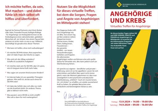 Vorschau Bild von Krebshilfe-Online-Kongress für Angehörige von Krebspatient:innen