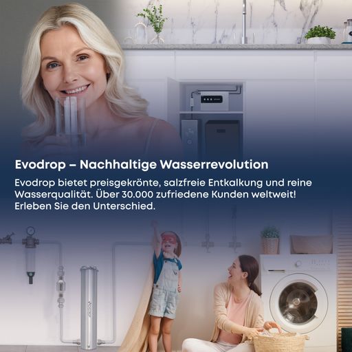 Evodrop offers award-winning, salt-free descaling and pure water
quality. Over 30,000 customers worldwide! / Weiterer Text über ots
und www.presseportal.de/nr/176046 / Die Verwendung dieses Bildes für
redaktionelle Zwecke ist unter Beachtung aller mitgeteilten
Nutzungsbedingungen zulässig und dann auch honorarfrei.
Veröffentlichung ausschließlich mit Bildrechte-Hinweis.