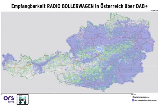 Verbreitungskarte DAB+ MUX III