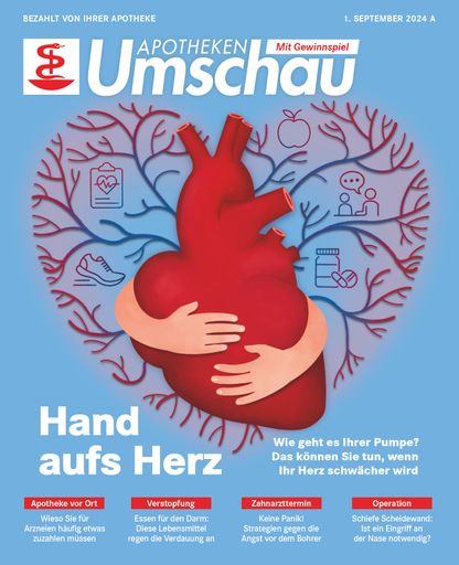 "Titelbild Apotheken Umschau 9A/2024 - Österreich-Ausgabe" Die
Verwendung dieses Bildes ist für redaktionelle Zwecke bis zum
30.08.2027 zulässig, jedoch ausschließlich mit Bezug auf die
ursprüngliche Meldung und nur mit vollständigem Bildrechtehinweis. /
Weiterer Text über ots und https://www.ots.at/pressemappe/DE52678 /
Die Verwendung dieses Bildes für redaktionelle Zwecke ist unter
Beachtung aller mitgeteilten Nutzungsbedingungen zulässig und dann
auch honorarfrei. Veröffentlichung ausschließlich mit
Bildrechte-Hinweis.