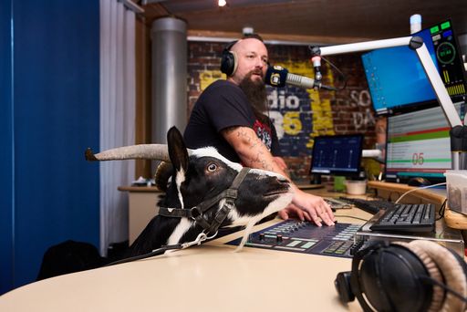 Vorschau Bild von Der Rocksender Radio 88.6 ist ja für außergewöhnliche Aktionen
bekannt, doch diesmal haben sie “den Bock abgeschossen”. Radio
88.6-Morningshow-Anchor “Der Timpel” kommt rechtzeitig zum
Schulstart aus seiner Sommerpause zurück - und das mit
buchstäblichen Rock-Horns! Er ist mit einem Ziegenbock ins Studio
gekommen!