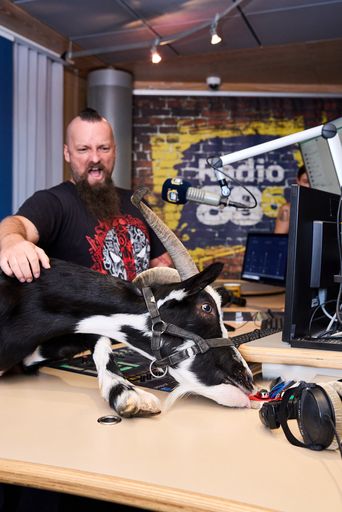 Vorschau Bild von Der Rocksender Radio 88.6 ist ja für außergewöhnliche Aktionen
bekannt, doch diesmal haben sie “den Bock abgeschossen”. Radio
88.6-Morningshow-Anchor “Der Timpel” kommt rechtzeitig zum
Schulstart aus seiner Sommerpause zurück - und das mit
buchstäblichen Rock-Horns! Er ist mit einem Ziegenbock ins Studio
gekommen!