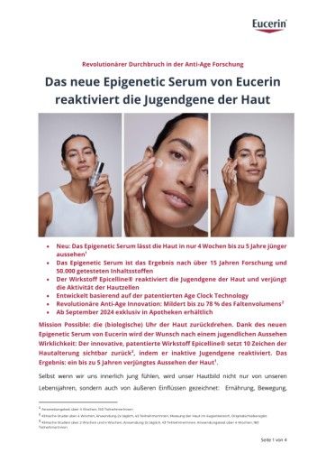 Vorschau Bild von Eucerin Presseinformation Epigenetic Serum