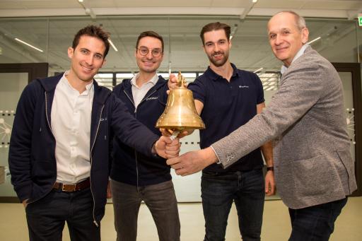 Die Gründer von Kickscale: Markus Jenul, Gerald Zankl, Fabian
Riedlsberger und Herwig Gangl läuten die nächste Wachstumsphase des
Startups ein.