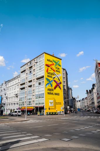 Post ruft mit Streetart zur Beteiligung an der Nationalratswahl
auf