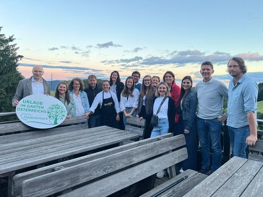 Teilnehmer:innen des internationalen Slow
Trips-Tourismuskongresses zu Gast in der Erlebnisregion
Oststeiermark.