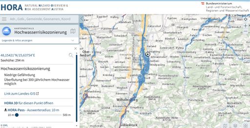  Screenshot Hochwasserrisikozonierung HORA 2024 09