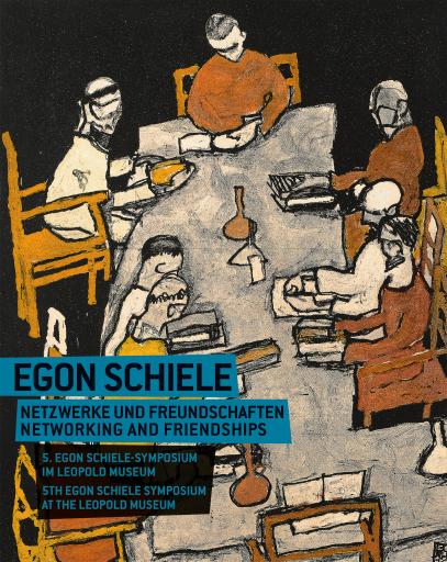  5. Egon Schiele-Symposium Publikation Cover unter Verwendung des
Werkes: Egon Schiele, Tafelrunde (Plakat für die 49. Ausstellung der
Wiener Secession), 1918 (Detail), Leopold Museum, Wien