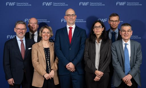 Board of Directors und Forschungsstätten (v.l.n.r.): - Francesco
Ferraguti, Medizinische Universität Innsbruck - Thomas Klausberger,
Medizinische Universität Wien - Gaia Novarino, Institute of Science
and Technology Austria (ISTA) - Tibor Harkany, Medizinische
Universität Wien (Director of Research) - Noelia Urbán Avellaneda,
IMBA – Institut für Molekulare Biotechnologie, ÖAW - Manuel Zimmer,
Universität Wien - Peter Jonas, Institute of Science and Technology
Austria (ISTA)