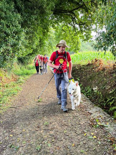 Vorschau Bild von Wolfgang mit Amando an Tag vier auf dem Camino Inglés.