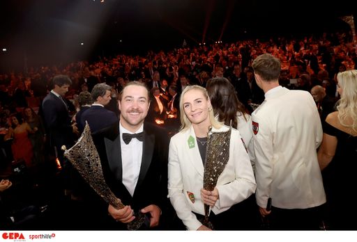 Bild 01: v.l.: Sportler des Jahres, Valentin Bontus und
Sportlerin des Jahres, Victoria Hudson © GEPA pictures / Sporthilfe