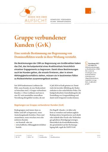  Reden wir über Aufsicht - Gruppe verbundener Kunden