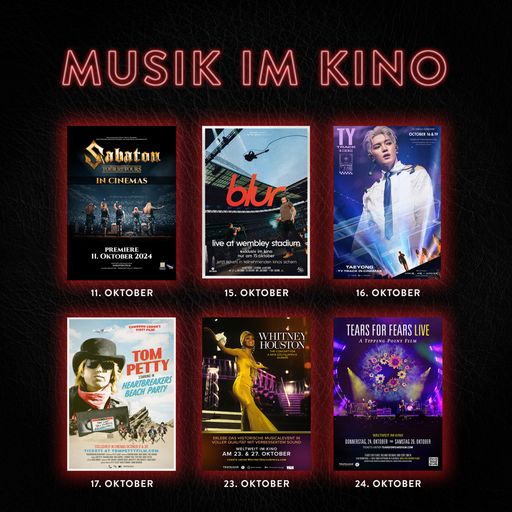 Musik-Giganten rocken Cineplexx Kinos in Österreich