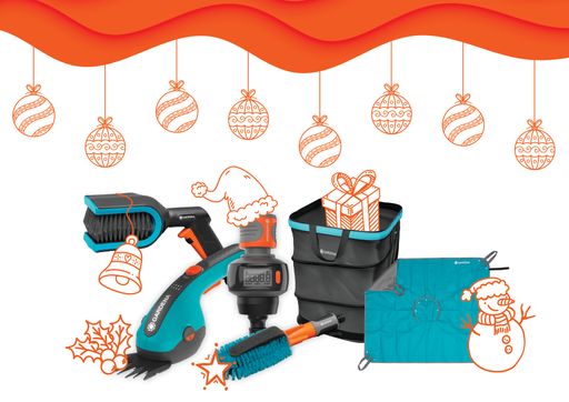 GARDENA bietet die perfekten Geschenkvorschläge für alle, die
Gartenarbeit lieben oder ihr Zuhause besonders sauber bevorzugen.