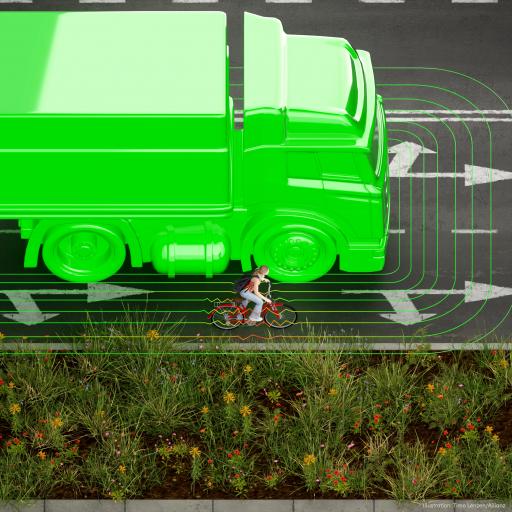 Vorschau Bild von Die Sicherheitsausstattung von Kleintransportern und Lkw muss
über den aktuellen gesetzlichen Standard hinausgehen.