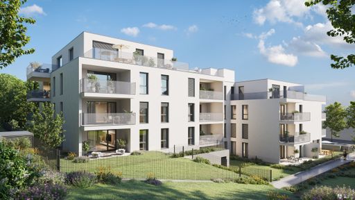  Visualisierung „WALPURGA“: In Purkersdorf entstehen 34
hochwertige Eigentumswohnungen.