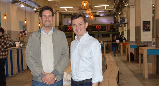 Markterei-Gründer Thomas de Martin mit Clemens Schmidgruber,
Vorstandsvorsitzender der Jungen Wirtschaft Wien