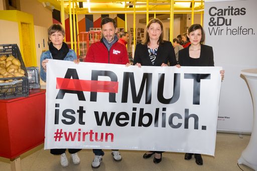  Foto der PK v. l. mit Doris Anzengruber, Klaus Schwertner, Nora
Tödtling-Musenbichler, Janina Enachescu