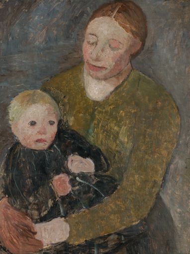  Paula Modersohn-Becker, Mutter und Kind, um 1904 Öl auf Karton,
72 x 54 cm, Leopold Museum