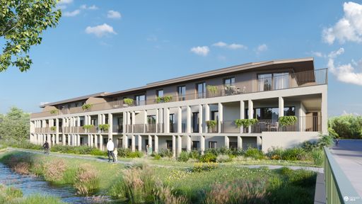 Visualisierung „WOLK.home“: Vermarktungsstart für 46
Eigentumswohnungen.