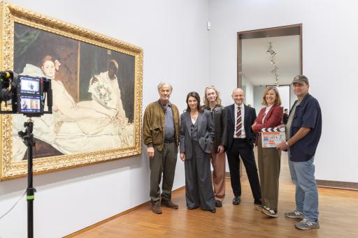 V.l.n.r.: Die Schauspieler:innen Heiner Lauterbach, Iris Berben,
Jonathan Perleth, Tourismusdirektor Norbert Kettner,
Geschäftsführerin der Vienna Film Commission Marijana Stoisits und
Regisseur Marc Rothemund.