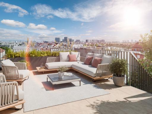 Vorschau Bild von Die großzügigen Terrassen geben einen weitläufigen Blick über die
Hauptstadt frei.