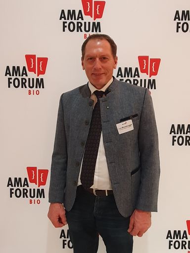 Vorschau Bild von LKÖ-Präsident Josef Moosbrugger gestern beim 1. AMA Forum Bio in
Wien