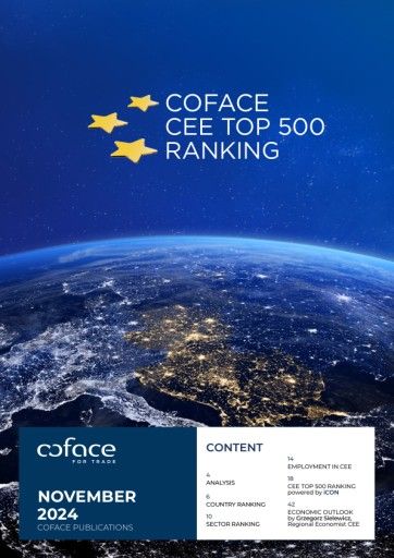 Vorschau Bild von Studie zu OTS - Coface Studie CEE TOP 500 UNTERNEHMEN: Schwächste Wachstumsrate im 21. Jahrhundert, weniger Nettogewinn und nur die Hälfte der Unternehmen mit Umsatzsteigerung