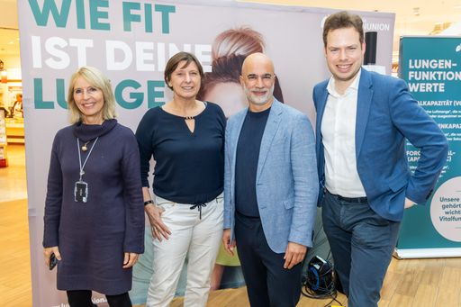  Expert:innen bei der Informations- und Beratungsveranstaltung zur
Lungengesundheit im Westfield Donau Zentrum