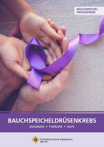 Kostenfreie Broschüre "Bauchspeicheldrüsenkrebs" für
Patient:innen und Angehörige. Erhältlich unter www.krebshilfe.net