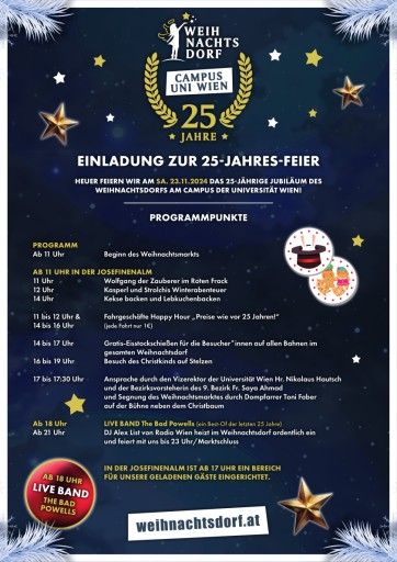 Vorschau Bild von Programm 25-Jahres-Feier Weihnachtsdorf am Uni Campus 23.11.2024