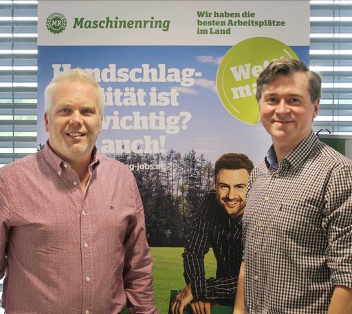 vlnr. Walter Huber, CEO IoT-Systems und Christian Jeschko,
Projektleiter Maschinenring Wiener Becken