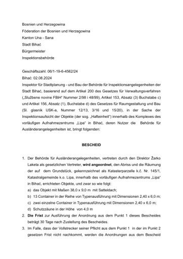 Vorschau Bild von Abrissbescheid, beglaubigt übersetzt