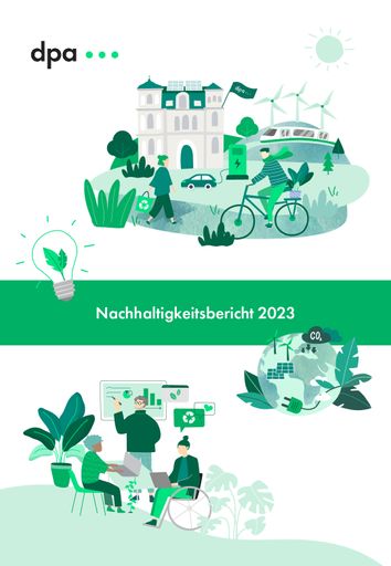 Vorschau Bild von Die Deutsche Presse-Agentur hat heute ihren zweiten
Nachhaltigkeitsbericht veröffentlicht. Im Mittelpunkt des Reports
2023 stehen soziale, ökologische und ökonomische Handlungsfelder
(People, Planet, Prosperity). / Weiterer Text über ots und
www.presseportal.de/nr/8218 / Die Verwendung dieses Bildes für
redaktionelle Zwecke ist unter Beachtung aller mitgeteilten
Nutzungsbedingungen zulässig und dann auch honorarfrei.
Veröffentlichung ausschließlich mit Bildrechte-Hinweis.