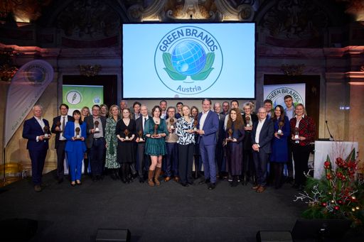 44 brands and Julian Schütter were awarded GREEN BRANDS Austria in Vienna