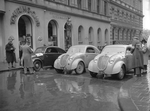 Österreichischer Touringclub: Wertungsfahrt 1936; Start der Steyr
50 (Steyr „Baby“) Inv.-Nr. FE-GA-1936-0243-1