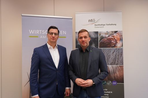 Mag. Robert Pichler, Obmann des Vereins Wirtschaften am Land und
Markus Lukas, Obmann der Nachhaltigen Tierhaltung Österreich (NTÖ)
(v.l.)