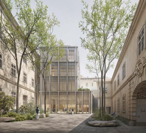 Vorschau Bild von Visualisierung: Blick in den Klosterhof auf das Haus der
Geschichte Österreich im MuseumsQuartier Wien © Filippo Bolognese
Images