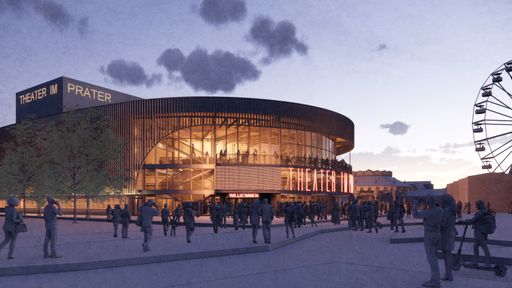 Entwurf der Nachtansicht Theater im Prater