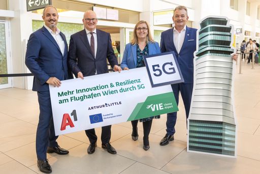 Vienna Airport, A1 Telekom Austria and Arthur D. Little are driving digitalization with a 5G campus network