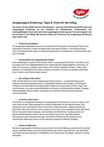 Vorschau Bild von Der Jänner ist die perfekte Zeit für einen Neustart – auch was die Ernährung betrifft. Denn eine ausgewogene Ernährung ist der Schlüssel für Wohlbefinden, Konzentration und Leistungsfähigkeit. Doch was macht eine ausgewogene Ernährung aus? Und wie integriert man sie am besten in den Alltag? Mit einfachen Tipps und Tricks kann eine ausgewogene Ernährung ganz einfach sein.