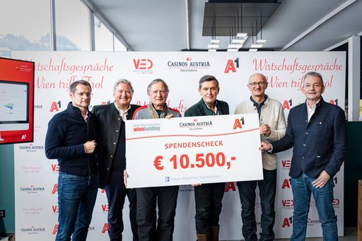 € 10,500.00 Donations for business discussions “Vienna meets Tyrol” in Kitzbühel