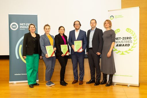 Die österreichischen Gewinner:innen des NIM Awards wurden bei der
Veranstaltung „Klimafitte Industrie: Forschung und Entwicklung für
die Industrie der Zukunft“ in Linz am 28.Jänner 2025 geehrt.