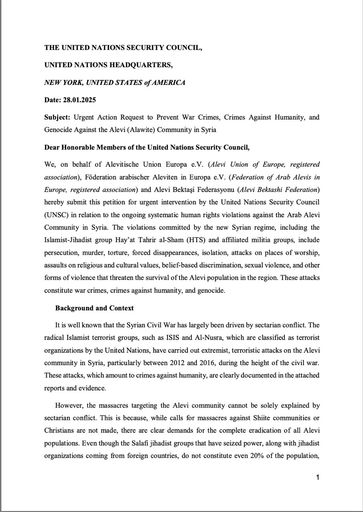  Dringende Petition an das UN-Hauptquartier in New York: