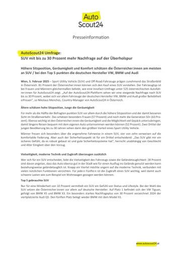 Vorschau Bild von AutoScout24: Top 5 SUV